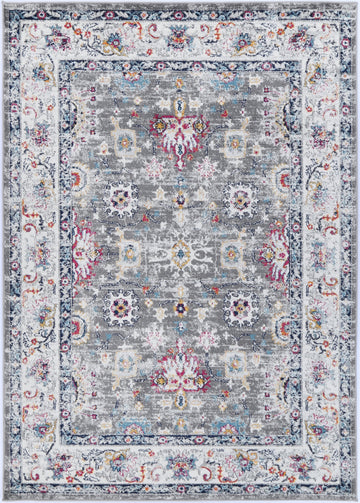 Provence Somerset Grey Multi Traditional Rug - PROV19