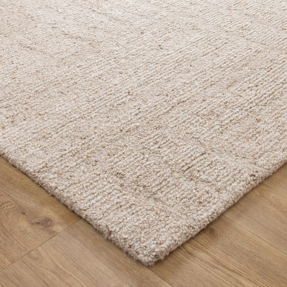 Seren Beige Modern Wool Rug