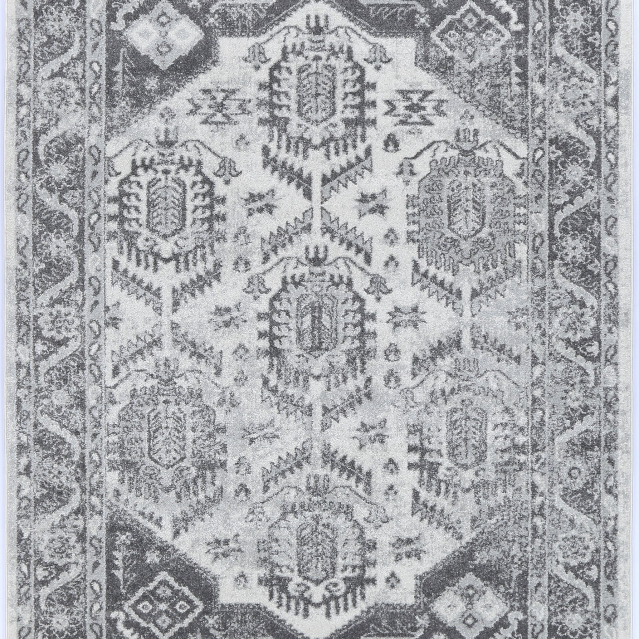 Provence Cosquer Cream Grey Traditional Rug - PROV03