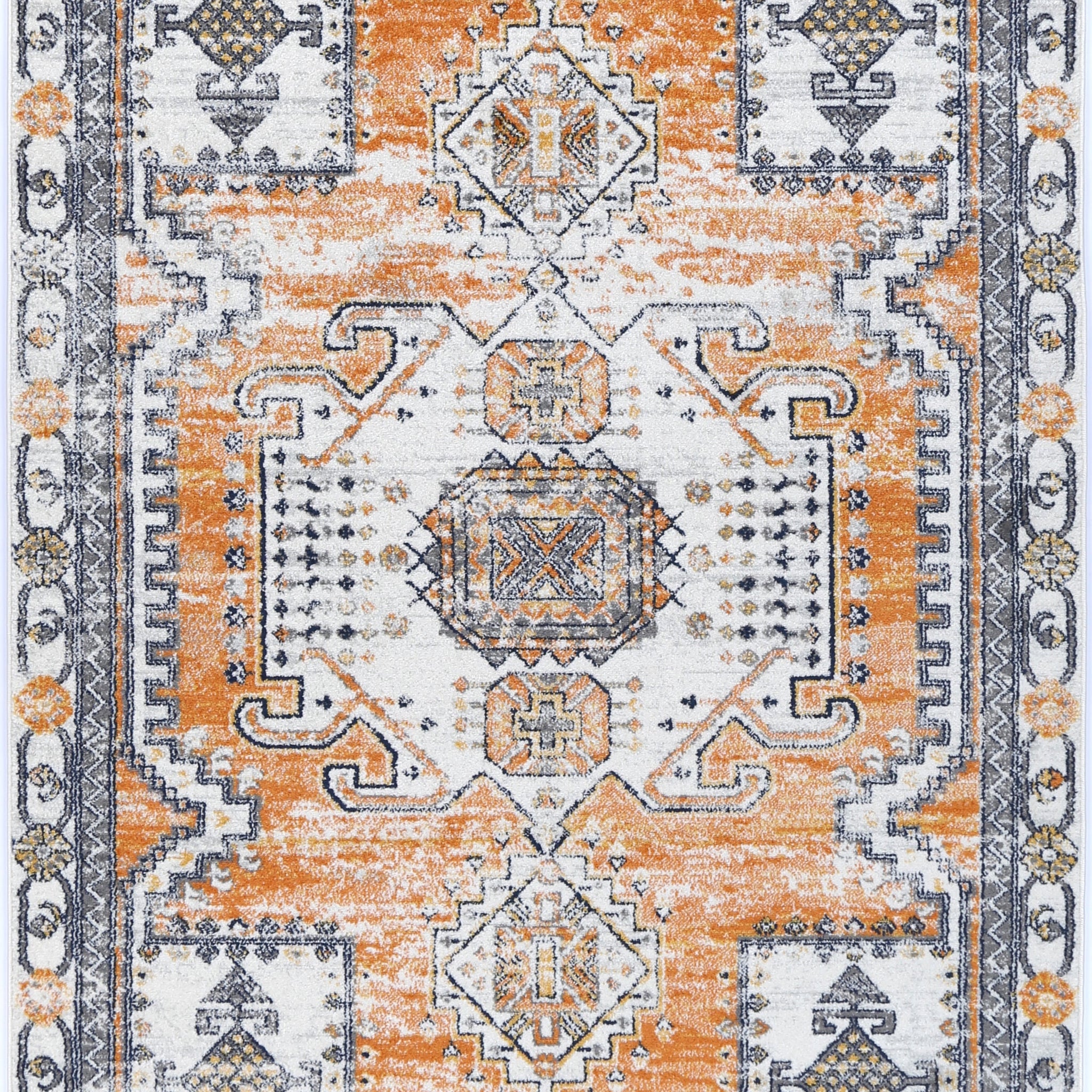 Provence Taza Terracotta Cream Transitional Rug - PROV07