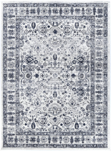 Provence Bonaparte Navy Cream Traditional Rug - PROV16