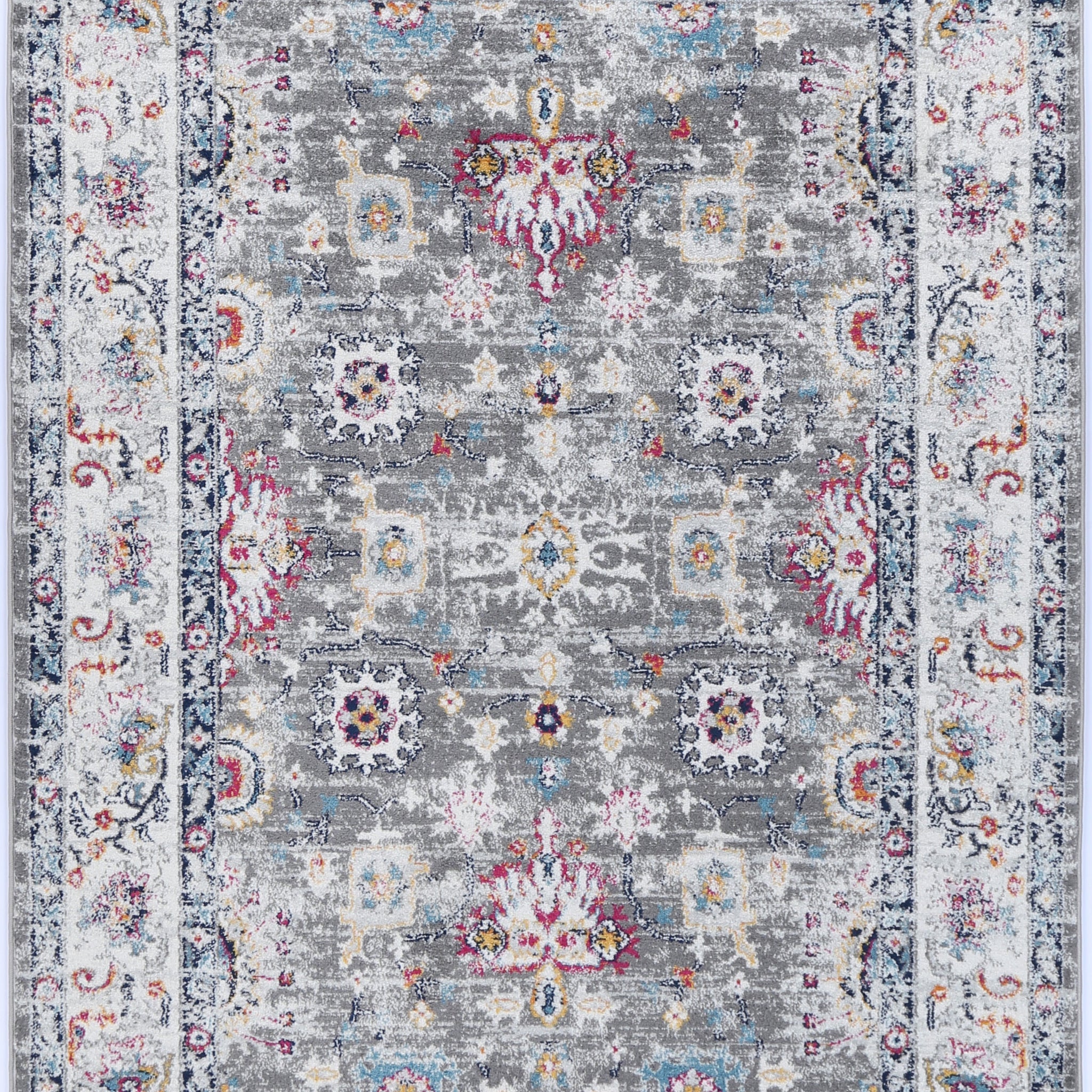 Provence Somerset Grey Multi Traditional Rug - PROV19