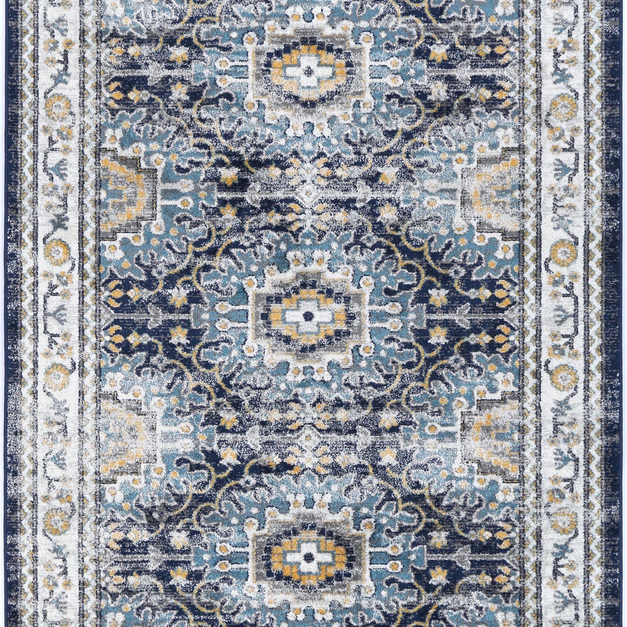 Provence Ventoux Navy Multi Traditional Rug - PROV21