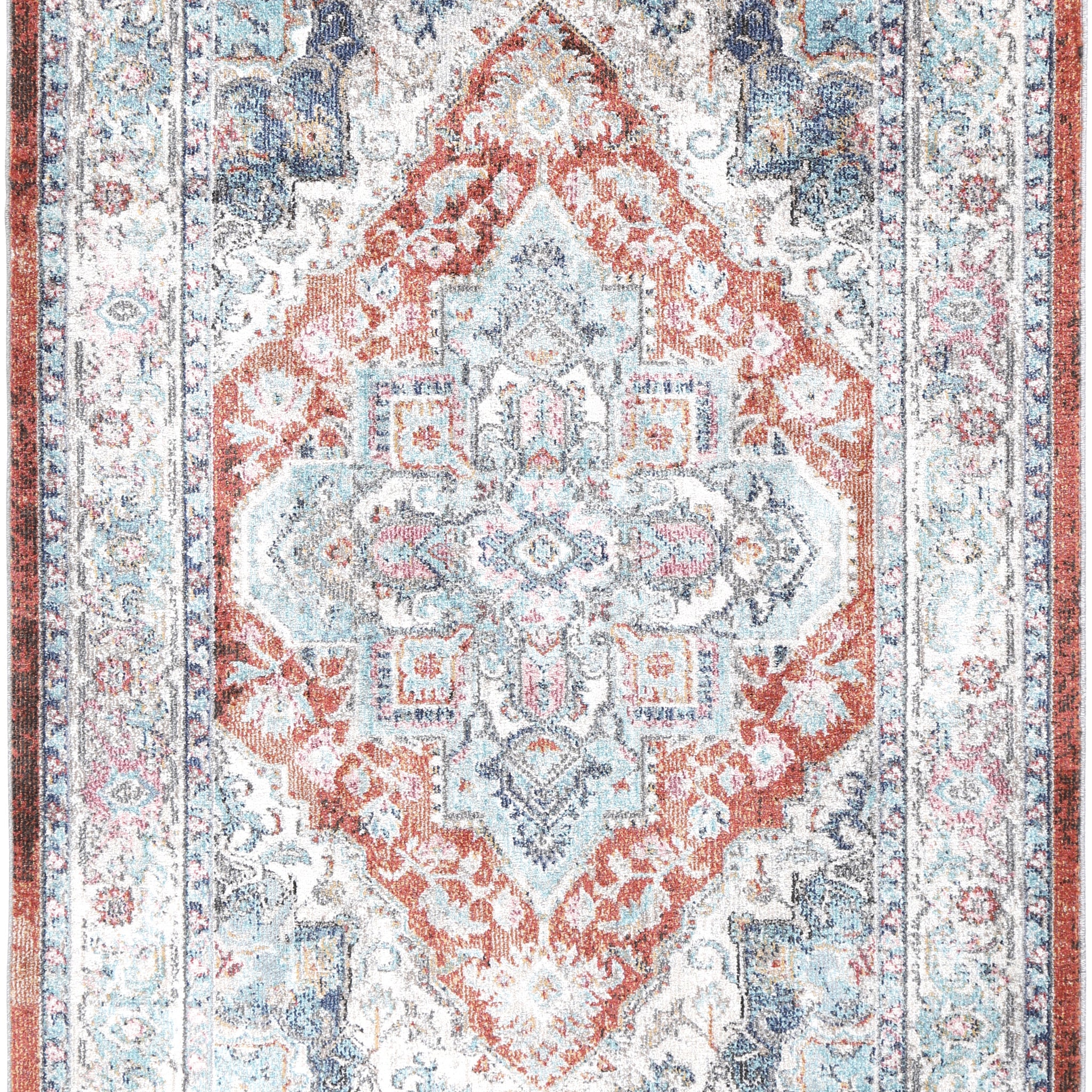Salsa Seo Terracotta & Ivory Transitional Rug