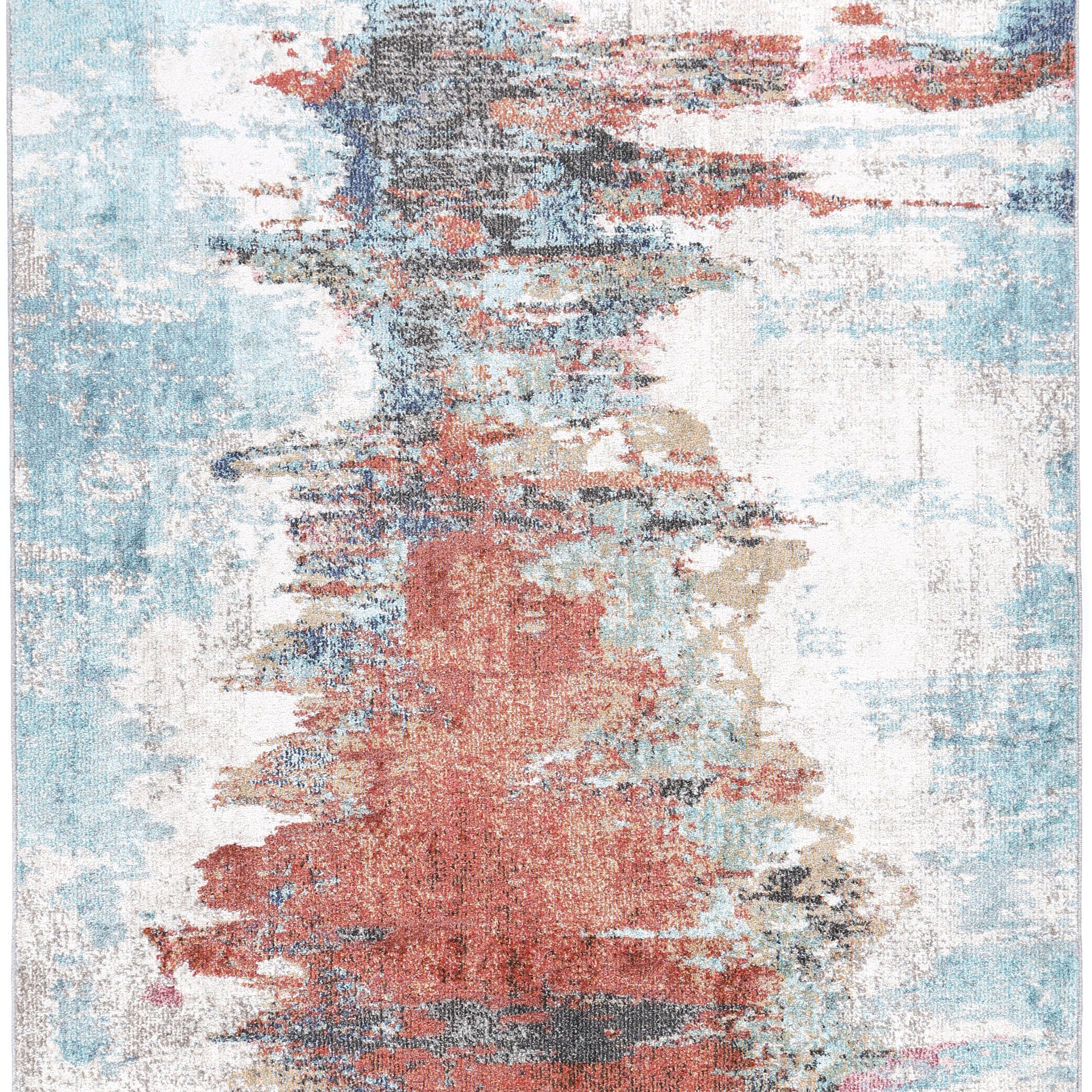 Salsa Jorge Blue & Terracotta Abstract Rug
